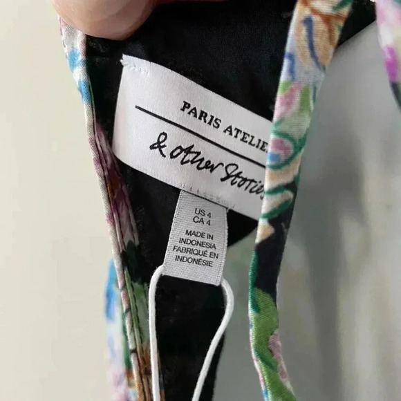 NWT & Other Stories Open Back Floral Midi Dress size 4 - Picture 4 of 8